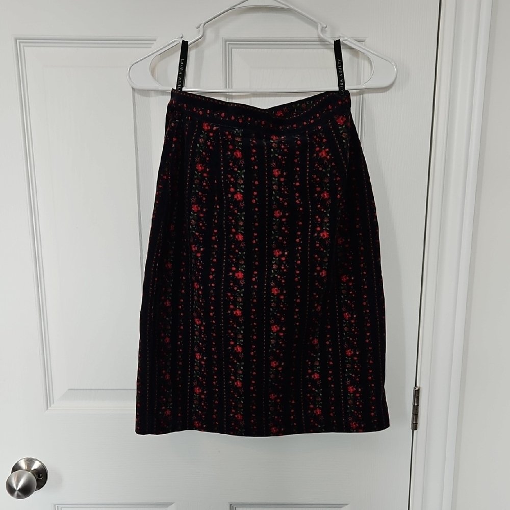 Laura Ashley floral corduroy Skirt